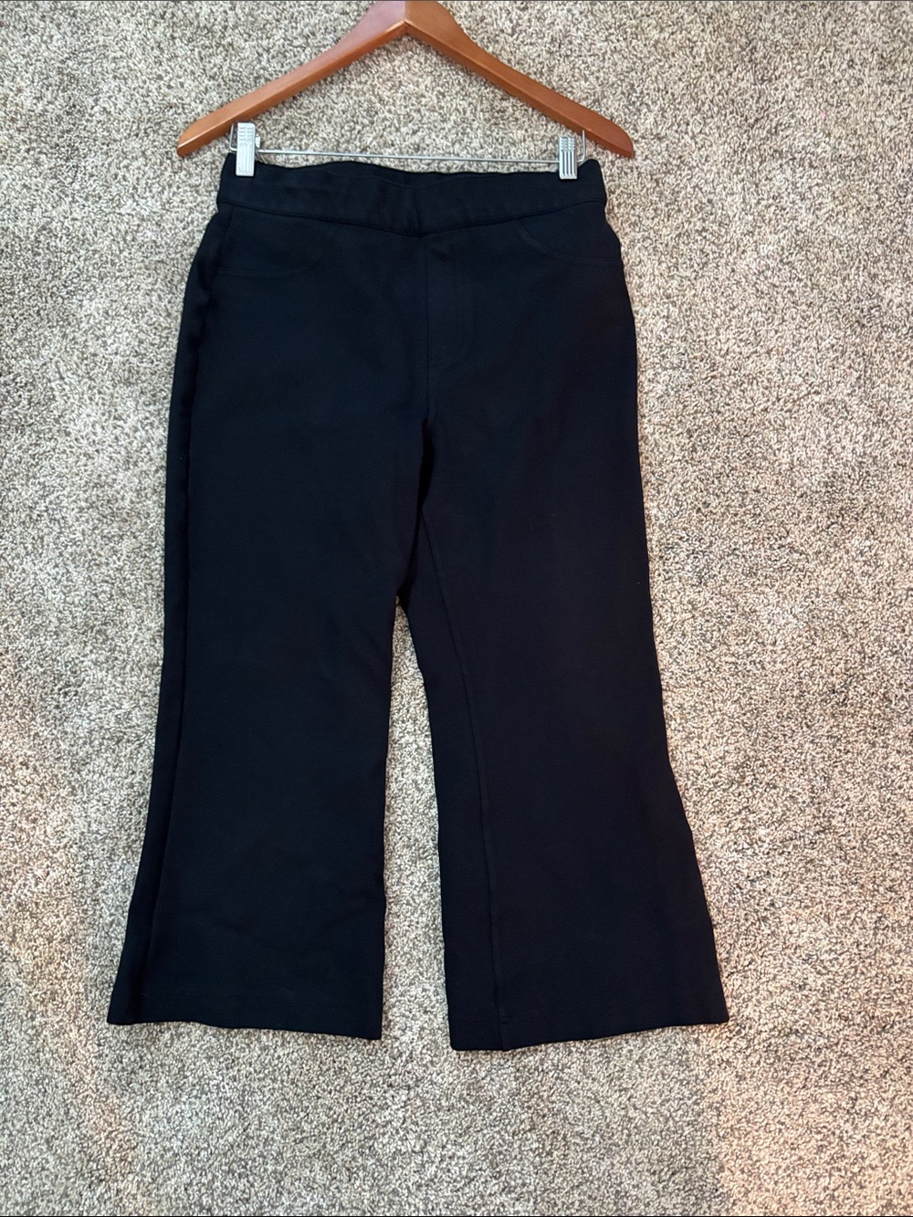 SPANX The Perfect Black Pant, Ankle 4-Pocket Black Capri Pants Large Petite